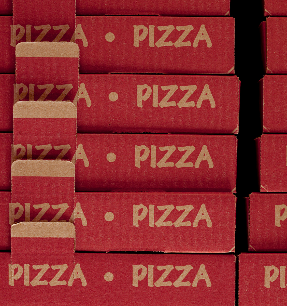 Karton pizza kutuları